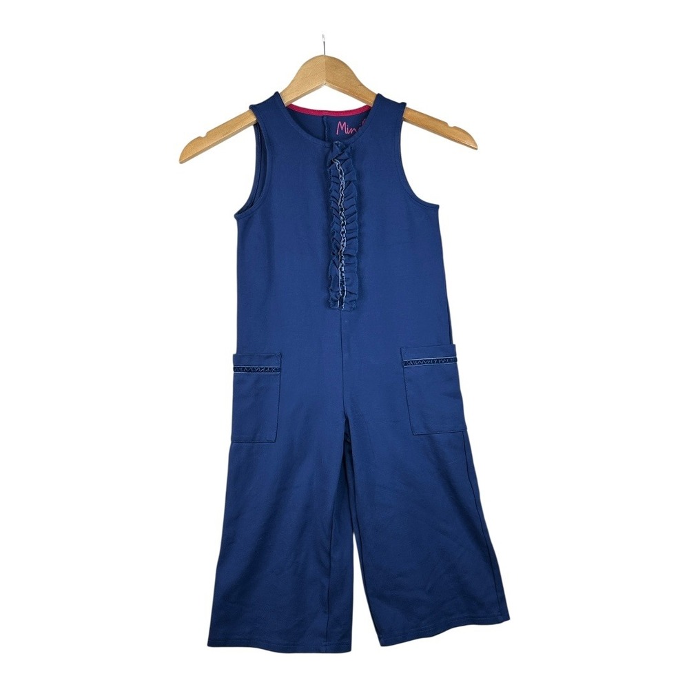 Mini‎ Boden Girls Ruffle Detail Jumpsuit size 5-6Y Blue